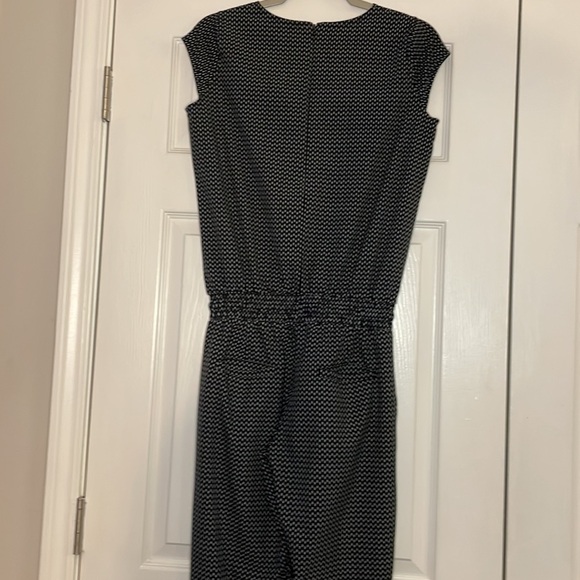 Albion Black and White Jumpsuit - Silver zipper at ankle XXS - Picture 4 of 9